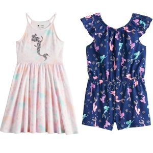 Girl’s The Little Mermaid dress and romper
